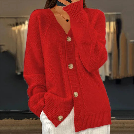 Tanner - Comfortable V-Neck Cashmere Cardigan