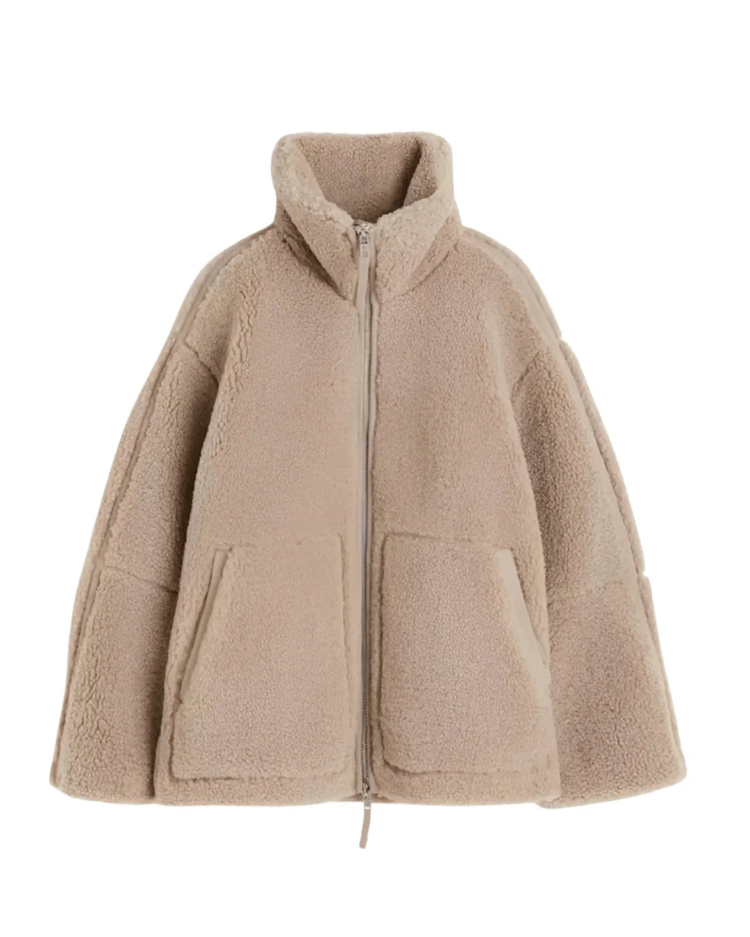 Oversized Fleece Zip-Up Jacket