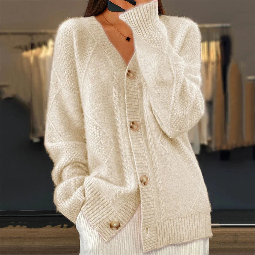 Tanner - Comfortable V-Neck Cashmere Cardigan