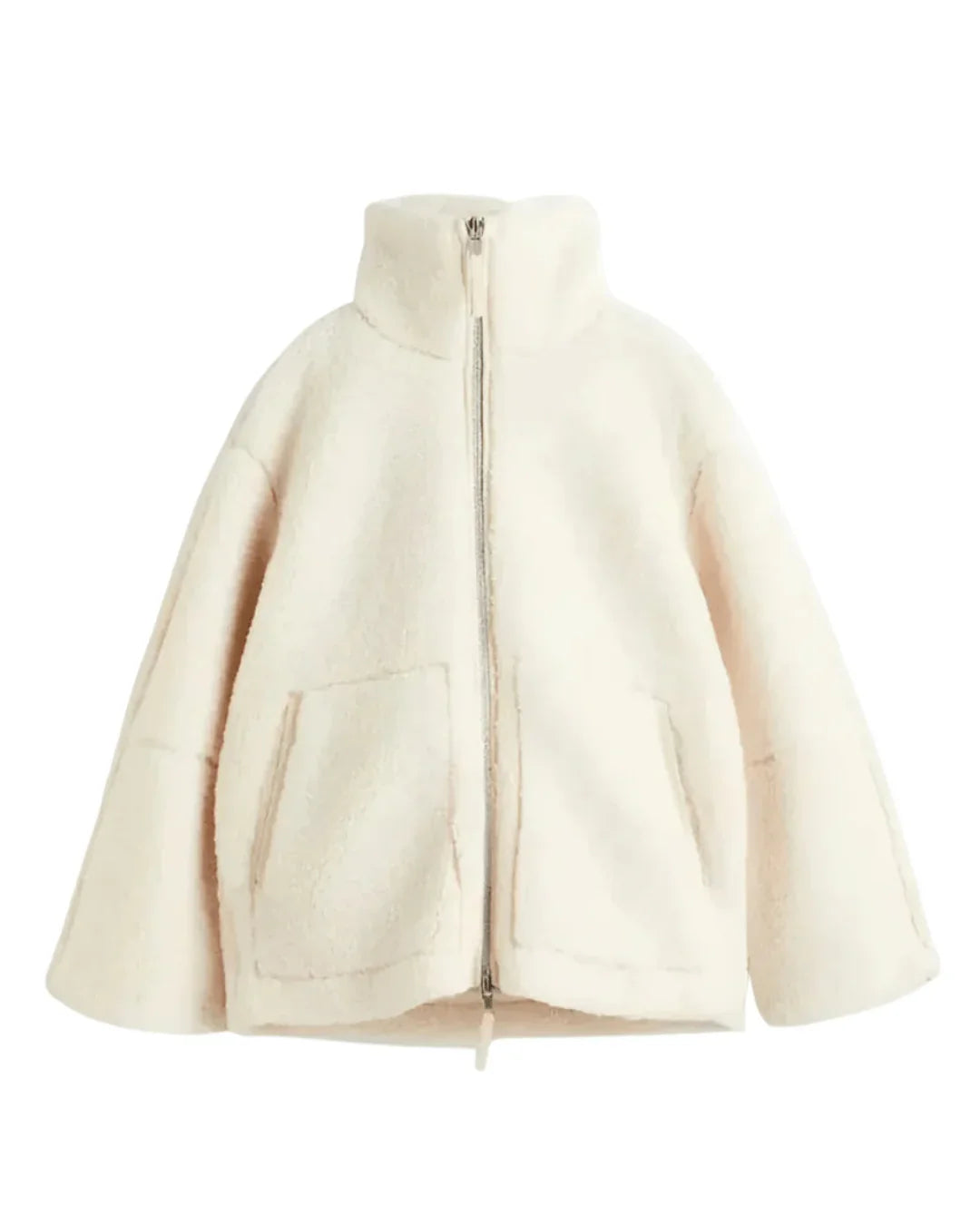 Oversized Fleece Zip-Up Jacket