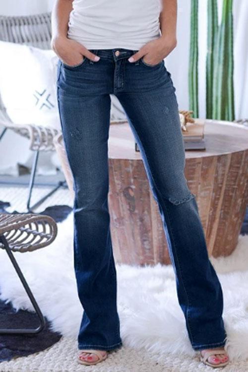 Clidress 70s Stretch Hip Hugger Jeans(S-4XL)