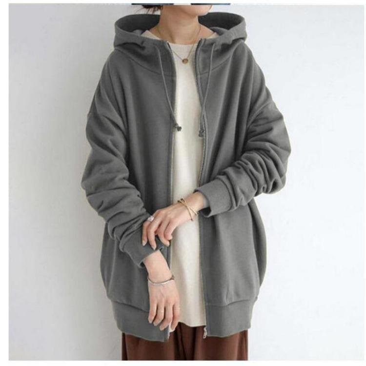 Women's Autumn/Winter Zipper Hooded Sweater