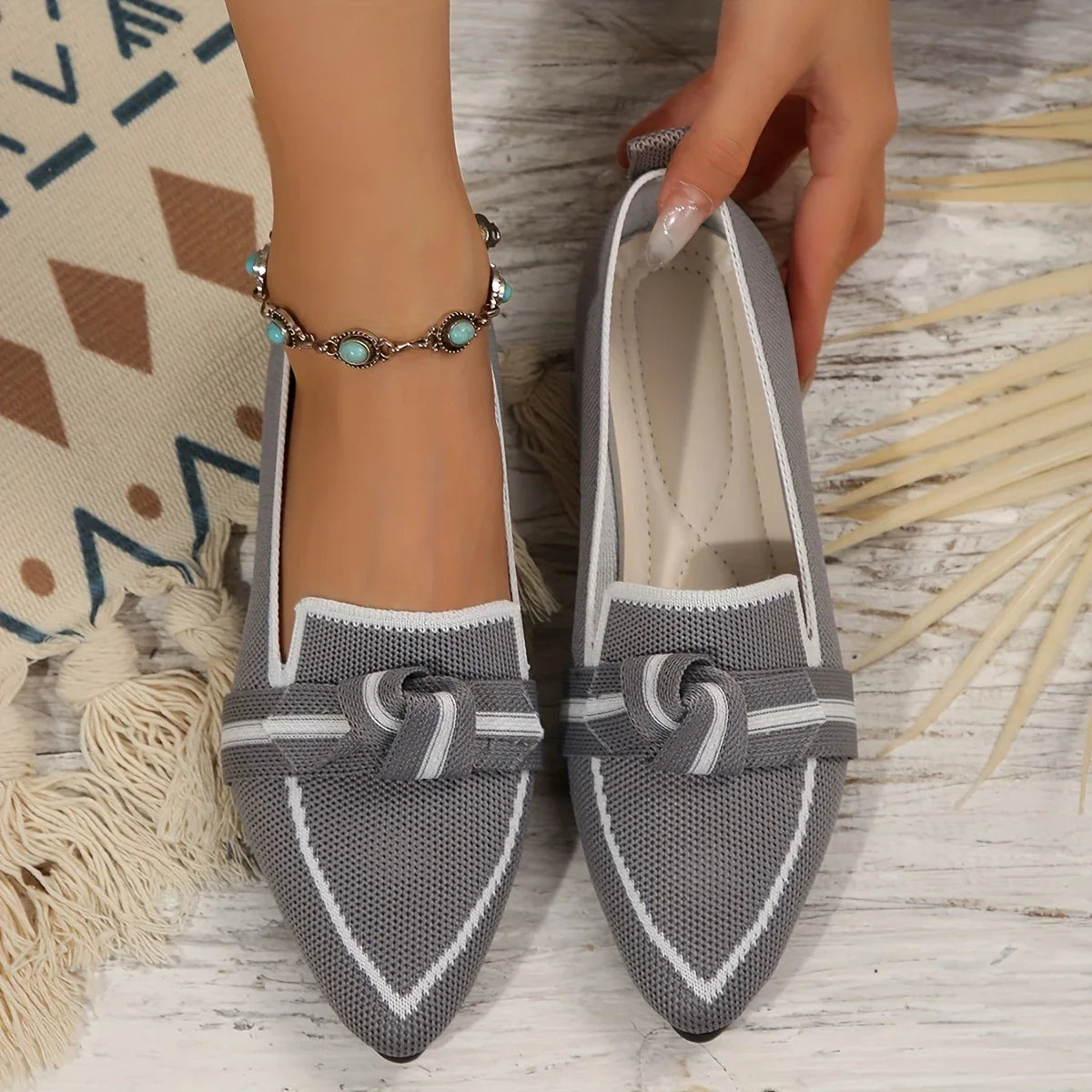 Classic Mary Jane Flats - Pointed Toe, Slip-On, All-Day Comfort