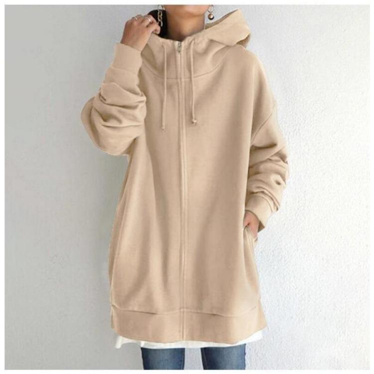 Women's Autumn/Winter Zipper Hooded Sweater