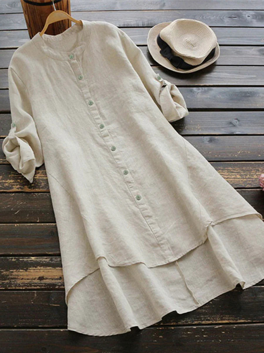Casual Linen Shirt Dress