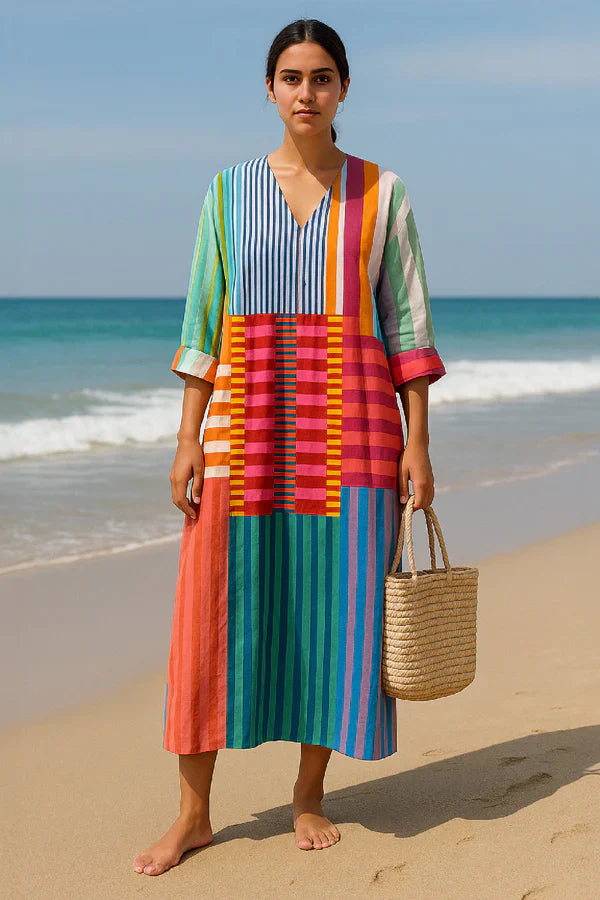 Sunset Mosaic Maxi Dress