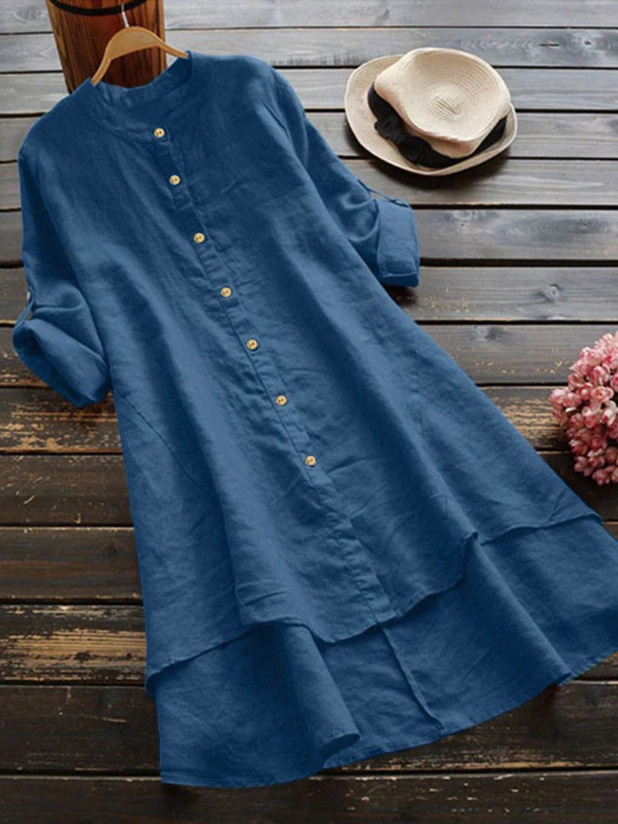 Casual Linen Shirt Dress