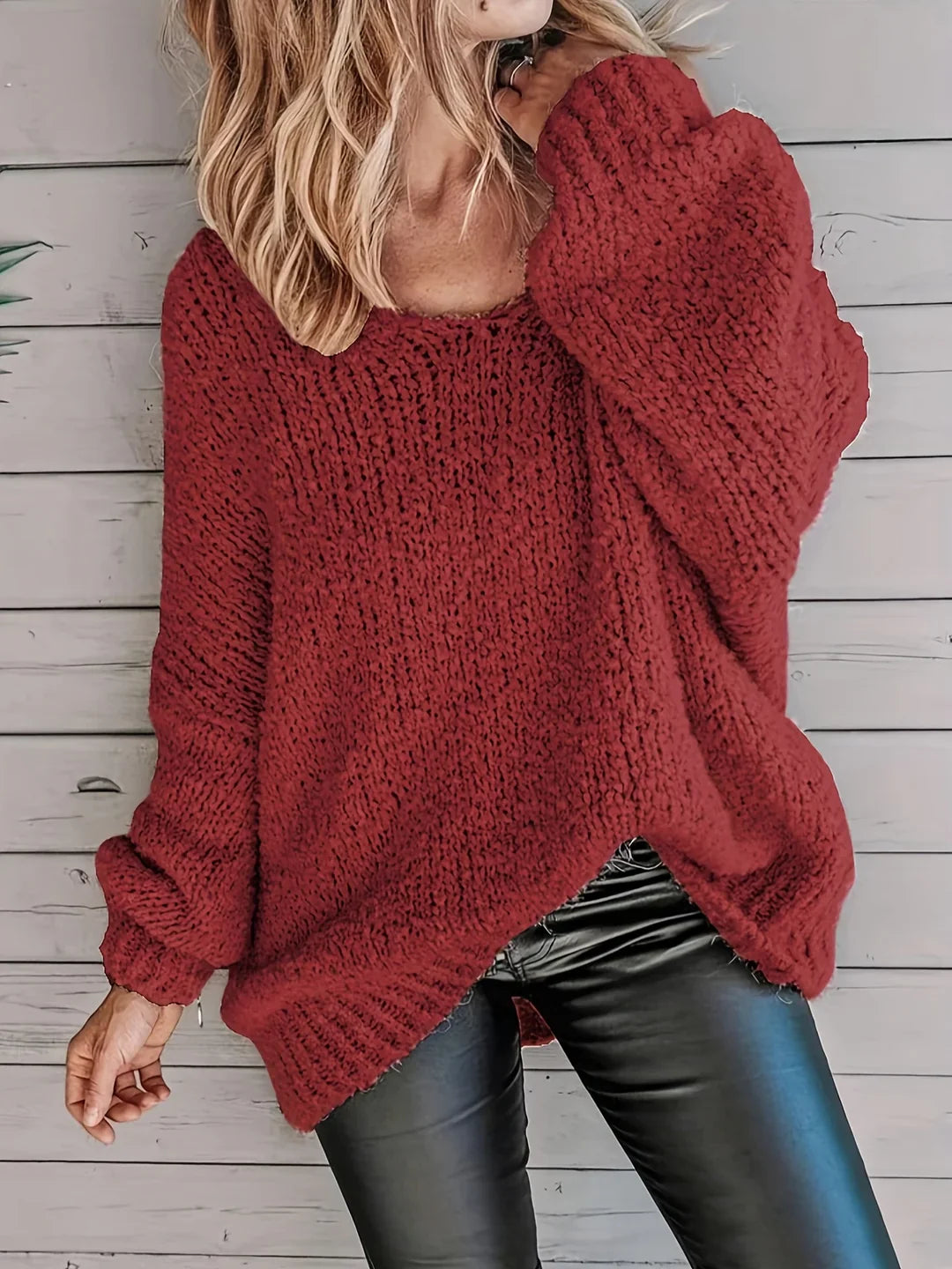 Jeannette - Round Neck Long Sleeve Sweater