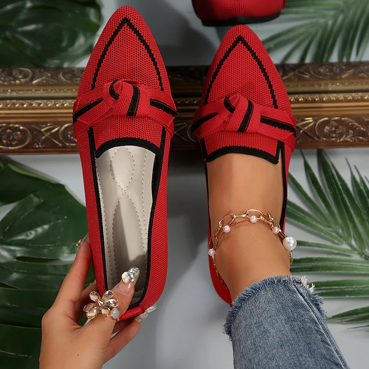 Classic Mary Jane Flats - Pointed Toe, Slip-On, All-Day Comfort