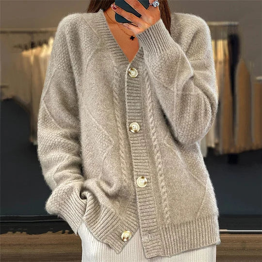 Tanner - Comfortable V-Neck Cashmere Cardigan