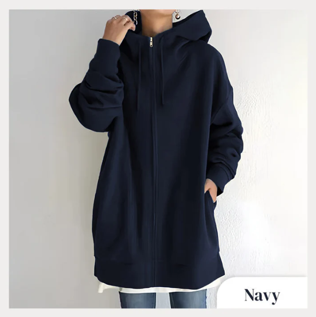 Women's Autumn/Winter Zipper Hooded Sweater
